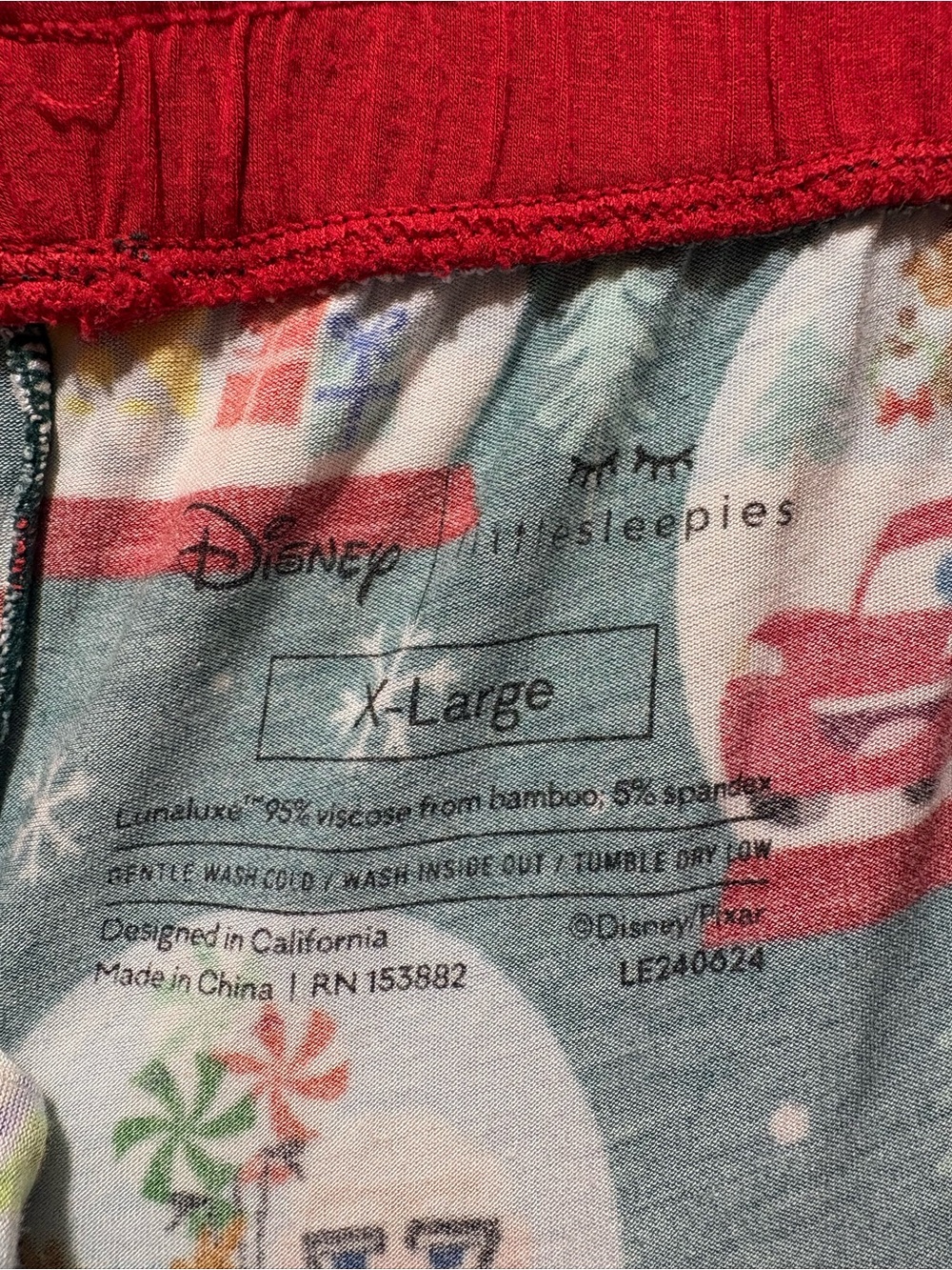 Little Sleepies Size XL Pixar Snow Globe Print Pajama Top and Pants - Picture 4 of 10